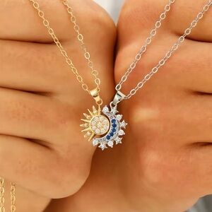 Celestial Sun Moon Set Necklace